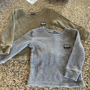 Bundle, Binky, bro, long sleeve thermals size 12 to 18 months
